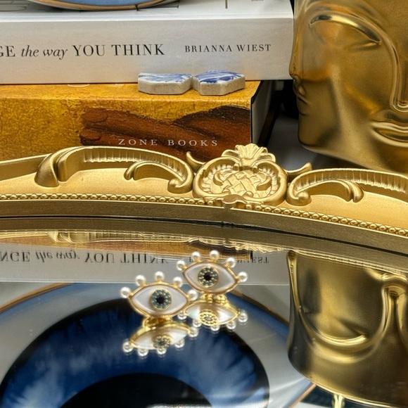 🆕 KATE SPADE 🧿 NWT Evil Eye Statement Studs - Crystal & Pearl - Picture 5 of 15